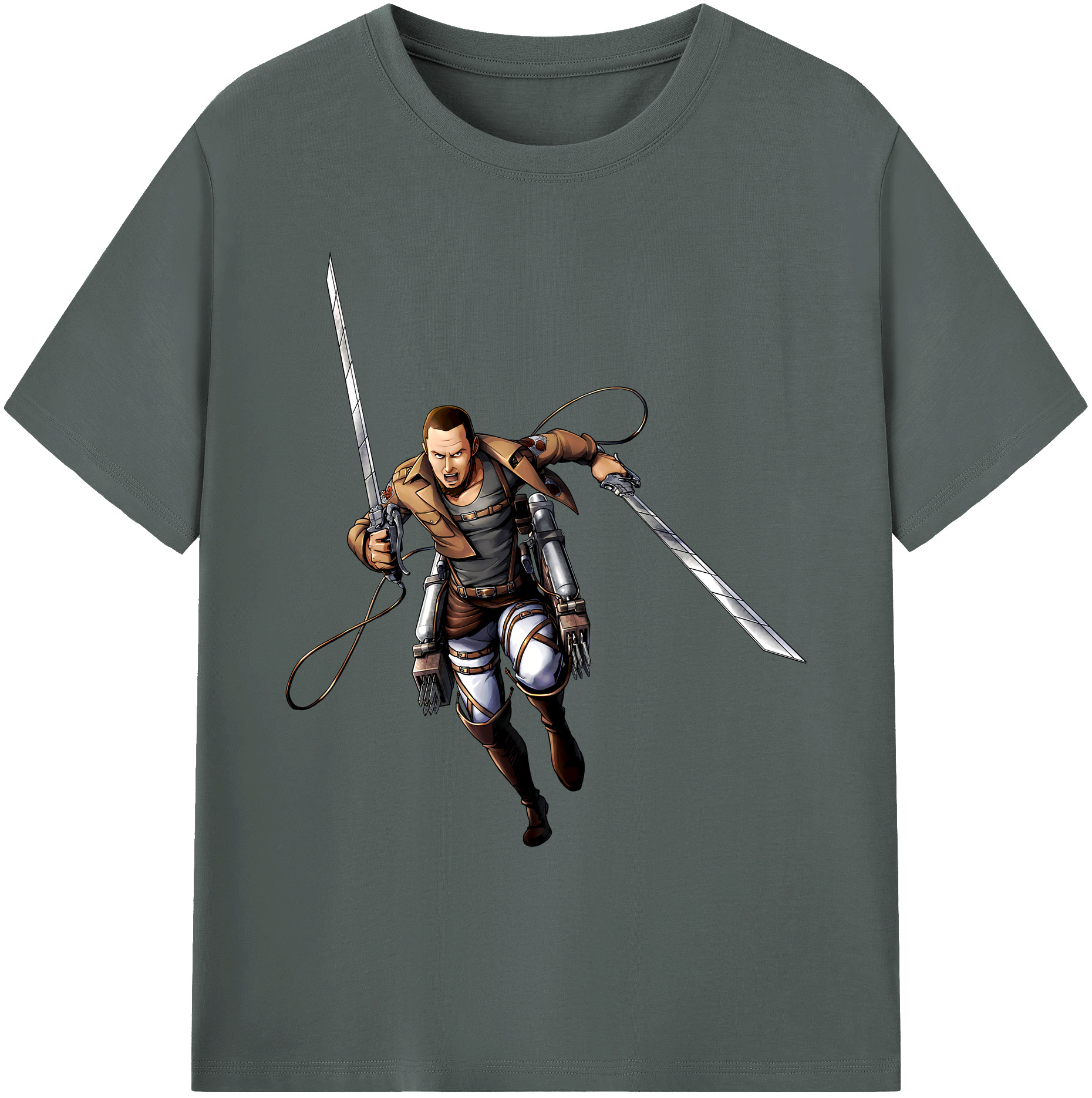 （画像用） 進撃の巨人 Attack on Titan 綿100％ メンズ半袖Tシャツ｜肌触りやわらか＆通気性